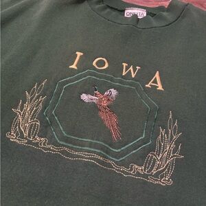 Vintage Iowa Embroidered Pheasant Sweatshirt